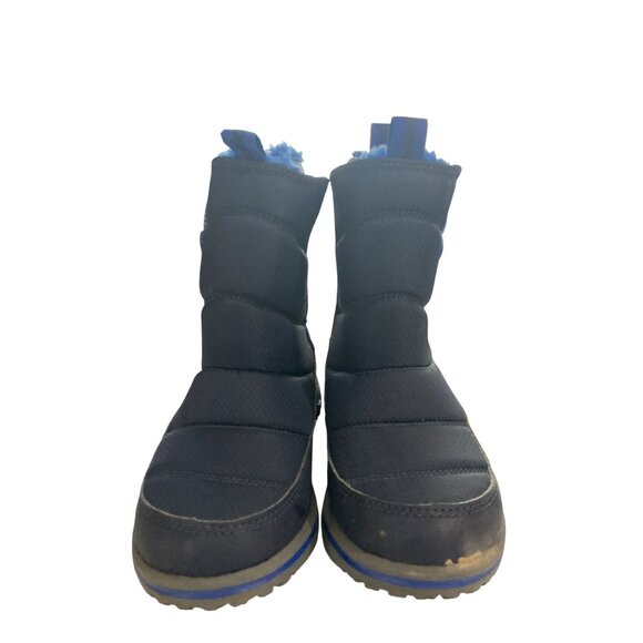 L.L.Bean Kids Size 11 Navy Faux Fur Lining Primaloft Insulation Winter Boots - Picture 1 of 7